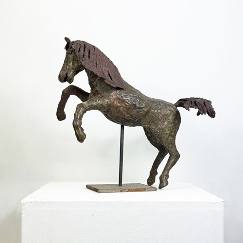 Vintage Large Bronze Horse Sculpture