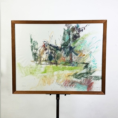 Peter Kubovsky Abstract Pastel On Paper