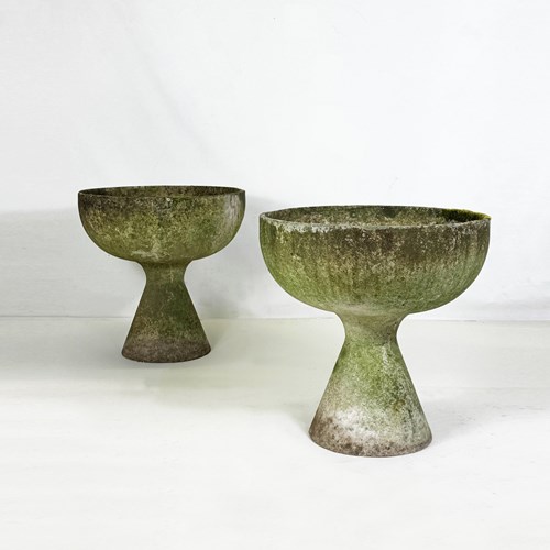 Pair Of Mid-Century Willy Guhl Goblet Planters