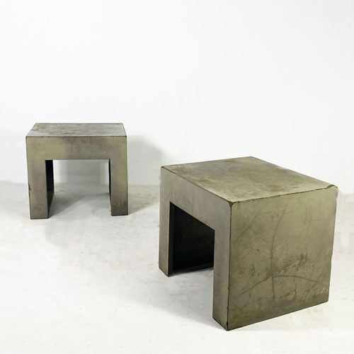 Minimalist Concrete Tables - Naturally Weathered