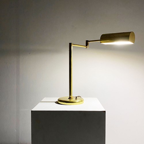 Vintage Brass Swing Arm Table Lamp