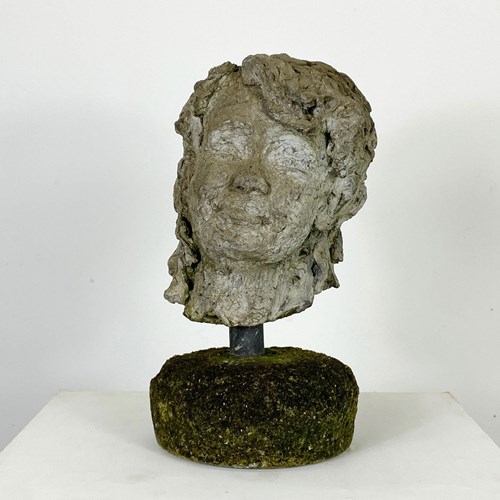 Studio Pottery Sculpture Of A Mid Century Female Bust