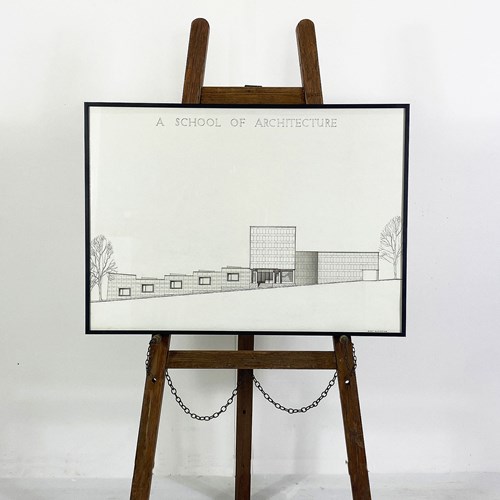 Pen & Ink Architectural Drawing - A School Of Architecture