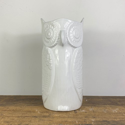 European Ceramic Owl Umbrella Stand
