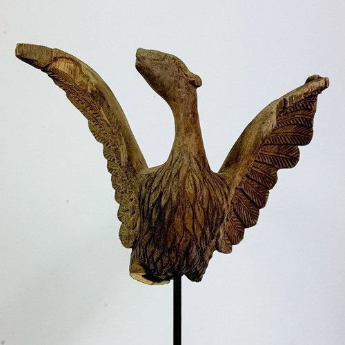 Vintage Hand Carved Wooden Phoenix