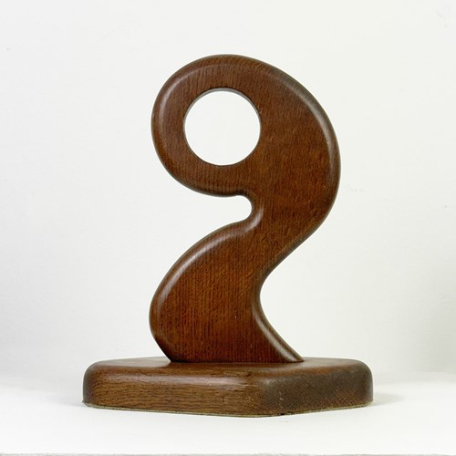 Mid Century Teak Abstract Sculpture