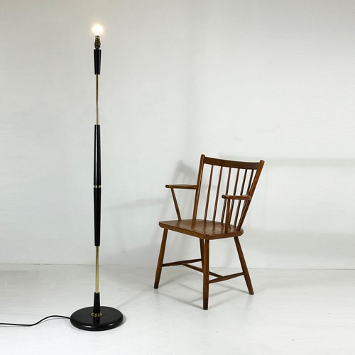 Mid Century Ebonised Floor Lamp