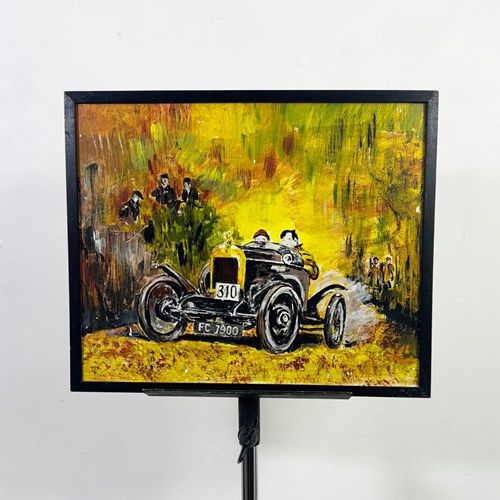 'Old Number One' MG Classic Car Racing Oil Painting