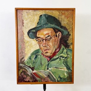 Oil Portrait Painting Of Man In Hat...