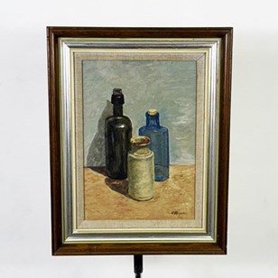 Vintage Still Life Of Bottles