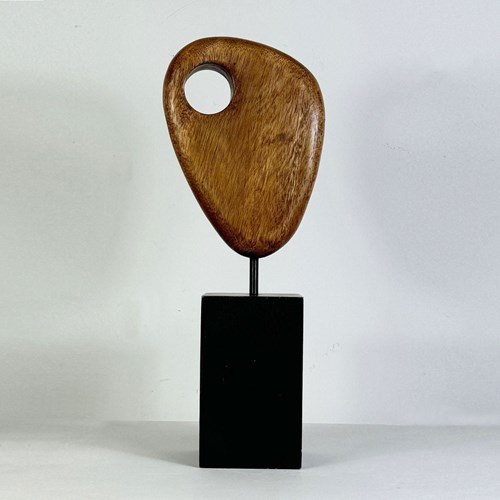 Mid Century Abstract Wooden Sculpture