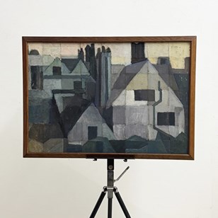 Mid-Century Scandinavian Cubist Tow...