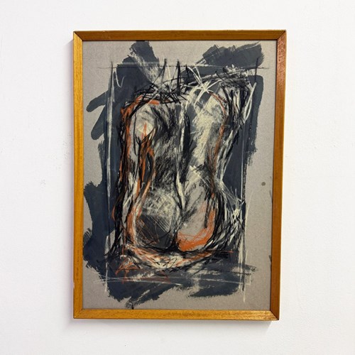 Felix Robbins — Large Reclining Nude Figure Vintage Study