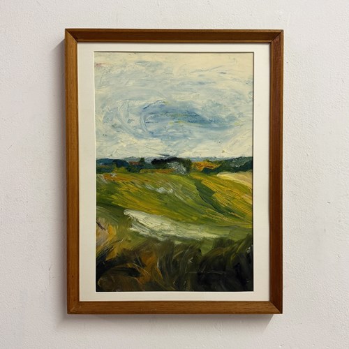 Mid-Century Landscape Impressionist Oil Painting