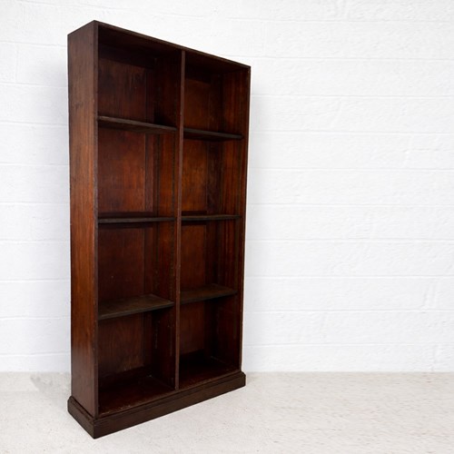  Vintage Mahogany Shop Bookcase With Adjustable Shelves