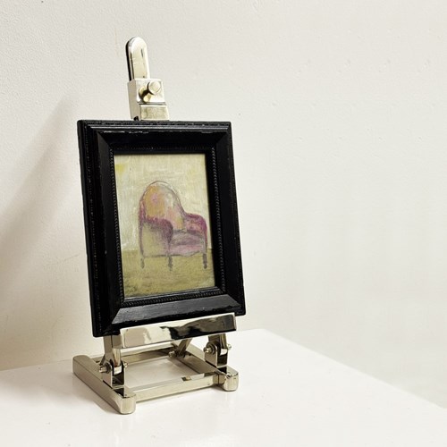 Vintage Abstract Armchair Oil Painting