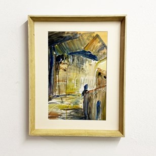 Mid-Century Abstract Watercolour St...