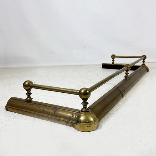 Antique Brass Extendable Fireplace Fender