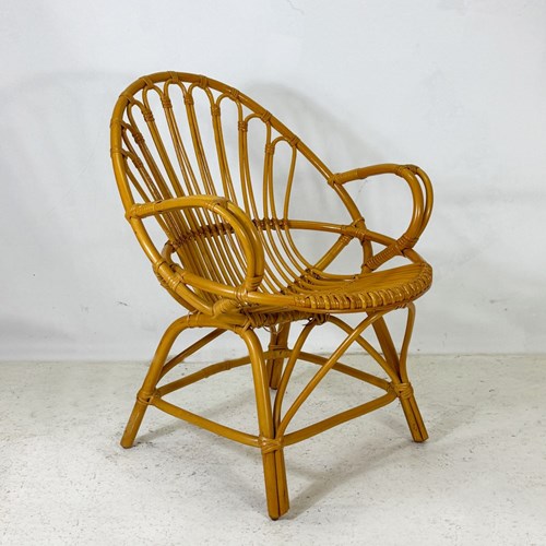 Vintage Bamboo & Rattan Armchair 