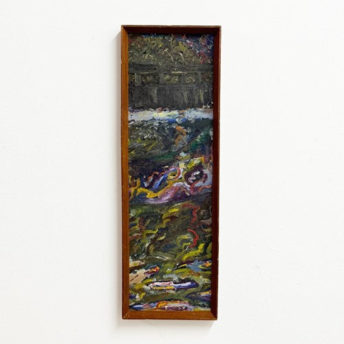 Mid Century Signed Swedish Oil Painting