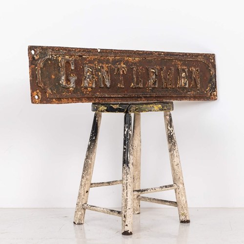 Large Cast Iron 'Gentlemen' Sign
