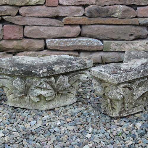 Pair of antique stone Capitals
