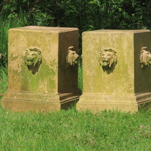 Pair Of Bluff Terracotta Pedestals