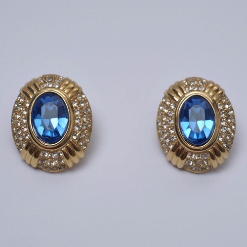 Vintage Oscar De La Renta Style Earrings, Signed