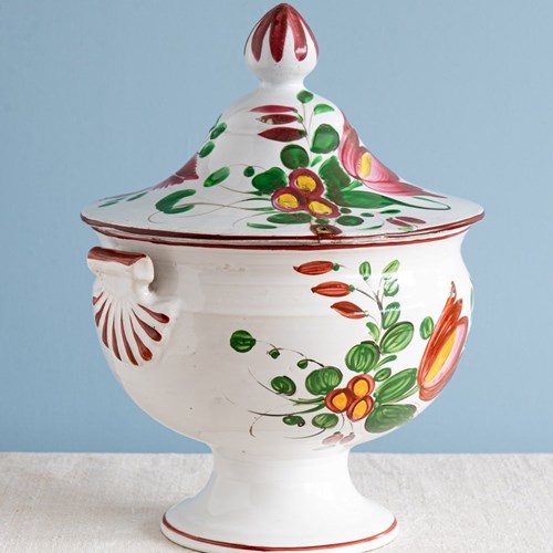 Les Islettes Faience, Round Floral Tureen