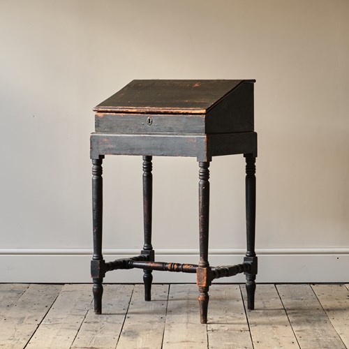 19Th Century Ebonized Pine Clerks Desk 