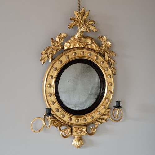 Regency Gilt Convex Mirror C1820