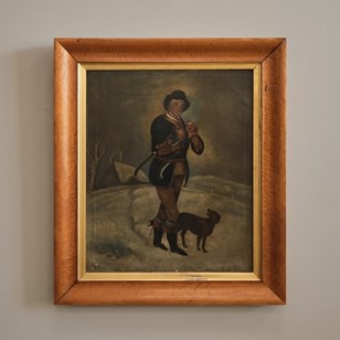 Early 19Th Century Naive Oil On Can...