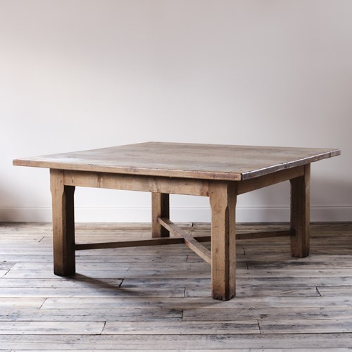 Large 19Th Century Oak Dining Table