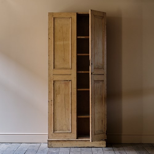 19Th Century Pine Chapel Cupboard In Paint