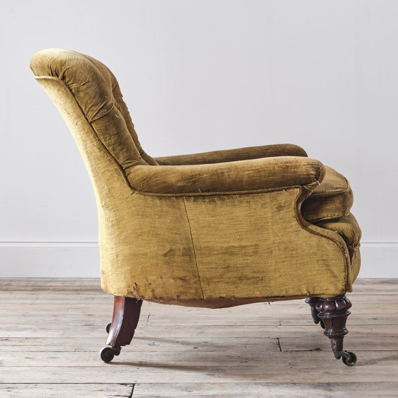 Early 19Th Century Country House Armchair-desired-effect-antiques-holland-and-sons-style-armchair-gold-velvet-4-main-638432744941845184.jpg