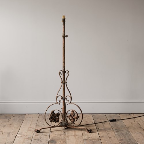 Adjustable Blacksmith Made Iron Floor Lamp
