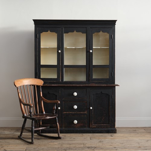 Victorian Ebonized Glazed Country Dresser