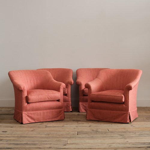 A Set Of 4 Howard Style 'Pickwell' Armchairs