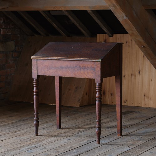 19Th Century Clerks Desk In Original Paint