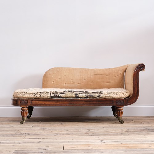 Regency Rosewood Chaise Lounge Attibuted To Gillows