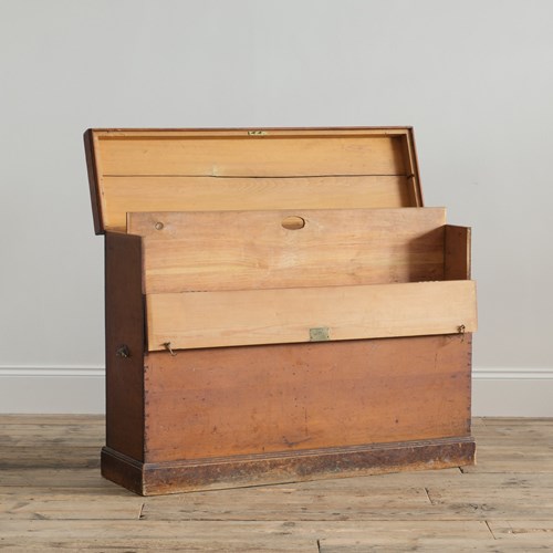 19Th Century Pine Plan Box