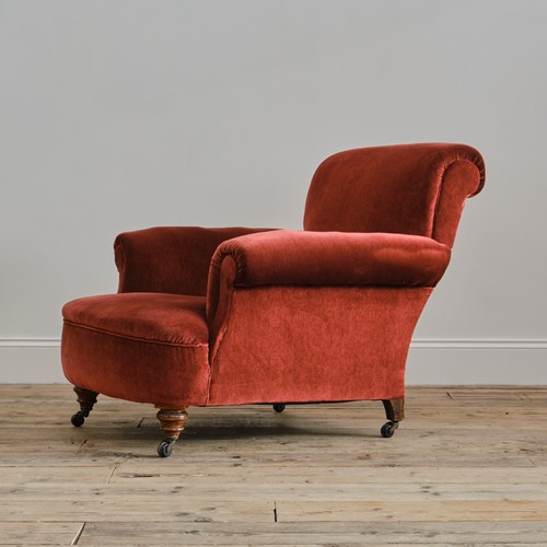 19Th Century Deep Seated Howard Style Club Armchair