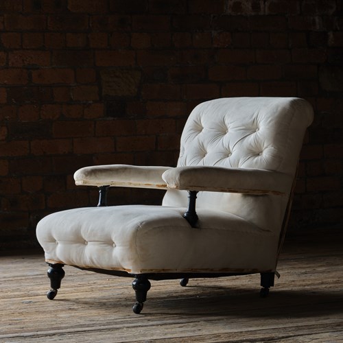 Antique Howard Style Open Armchair