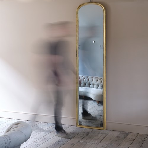 Tall Early 19Th Century Gilt Mirror