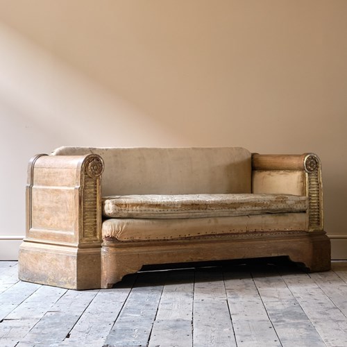 Early 20Th Century Oak Sofa