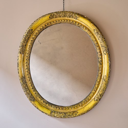 Early 18Th Century Gilt Mirror With Original Mercury Plate