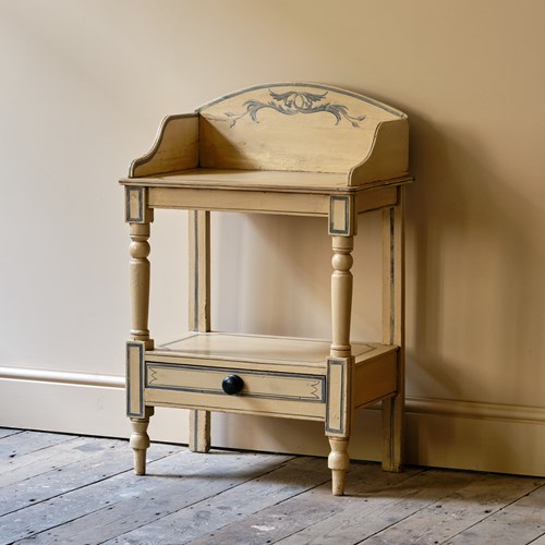 19Th Century Pine Washstand In Later Paint