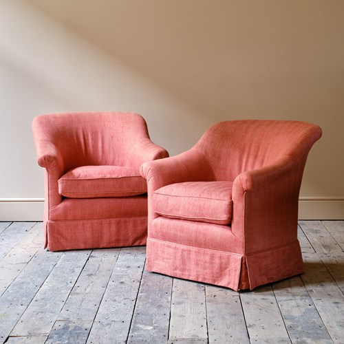 A Pair Of Howard Style 'Pickwell' Armchairs