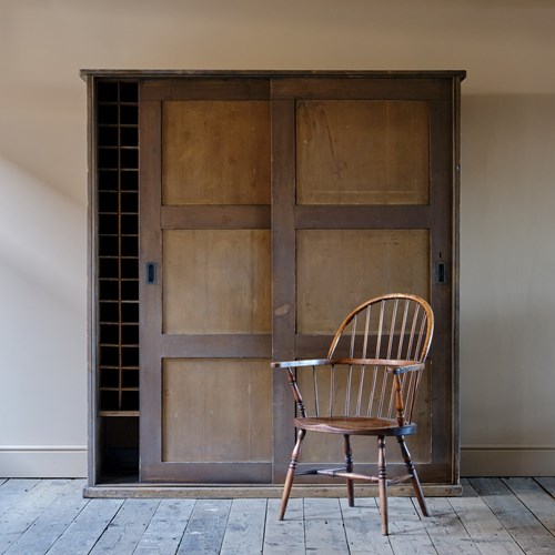 19Th Century Country House Wine Cupboard In Original Paint