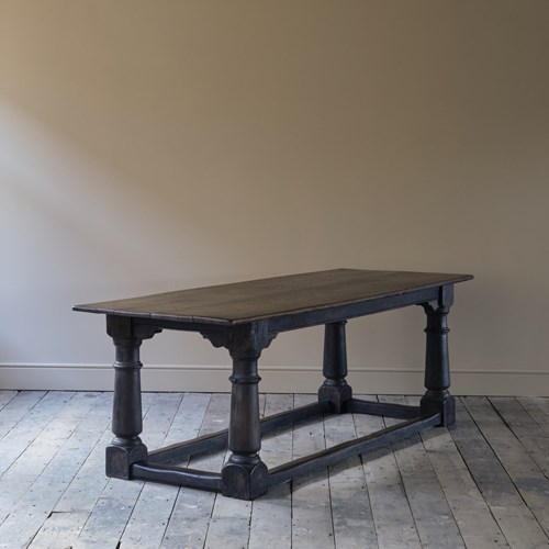 Large 19Th Century Oak Refectory Table